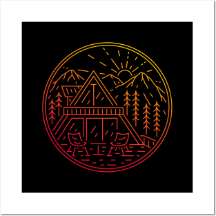 Mountain Cabin Posters and Art